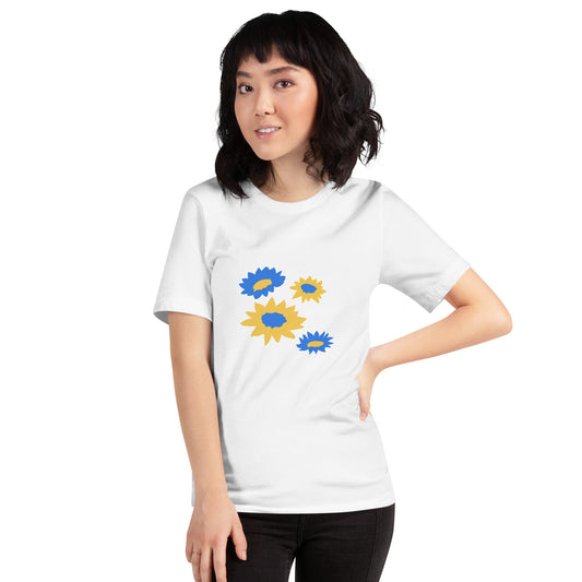 T-shirt - Slava Ukraini - Yellow and blue sunflowers