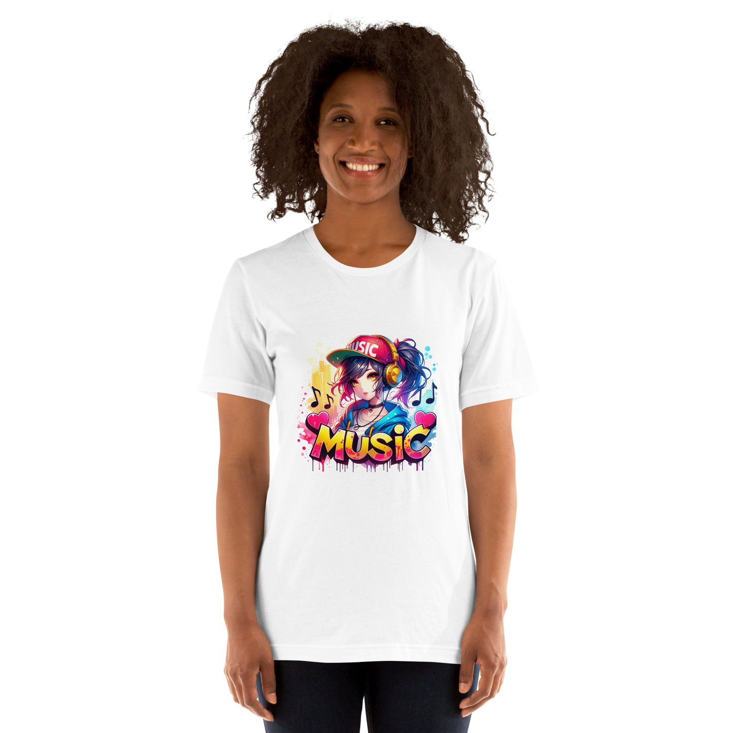 T-shirt - Graffiti Street Art Anime Girls - Music