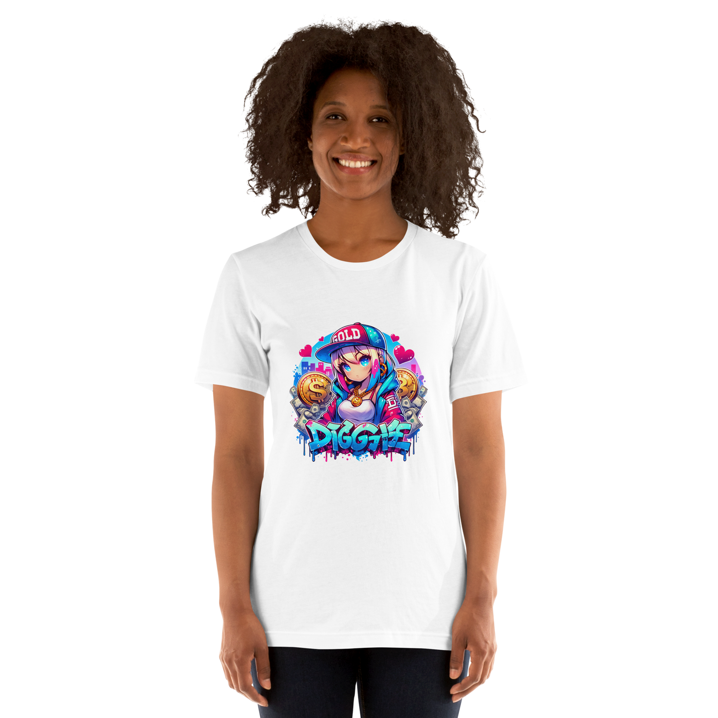 T-shirt - Graffiti Street Art Anime Girls - Diggie