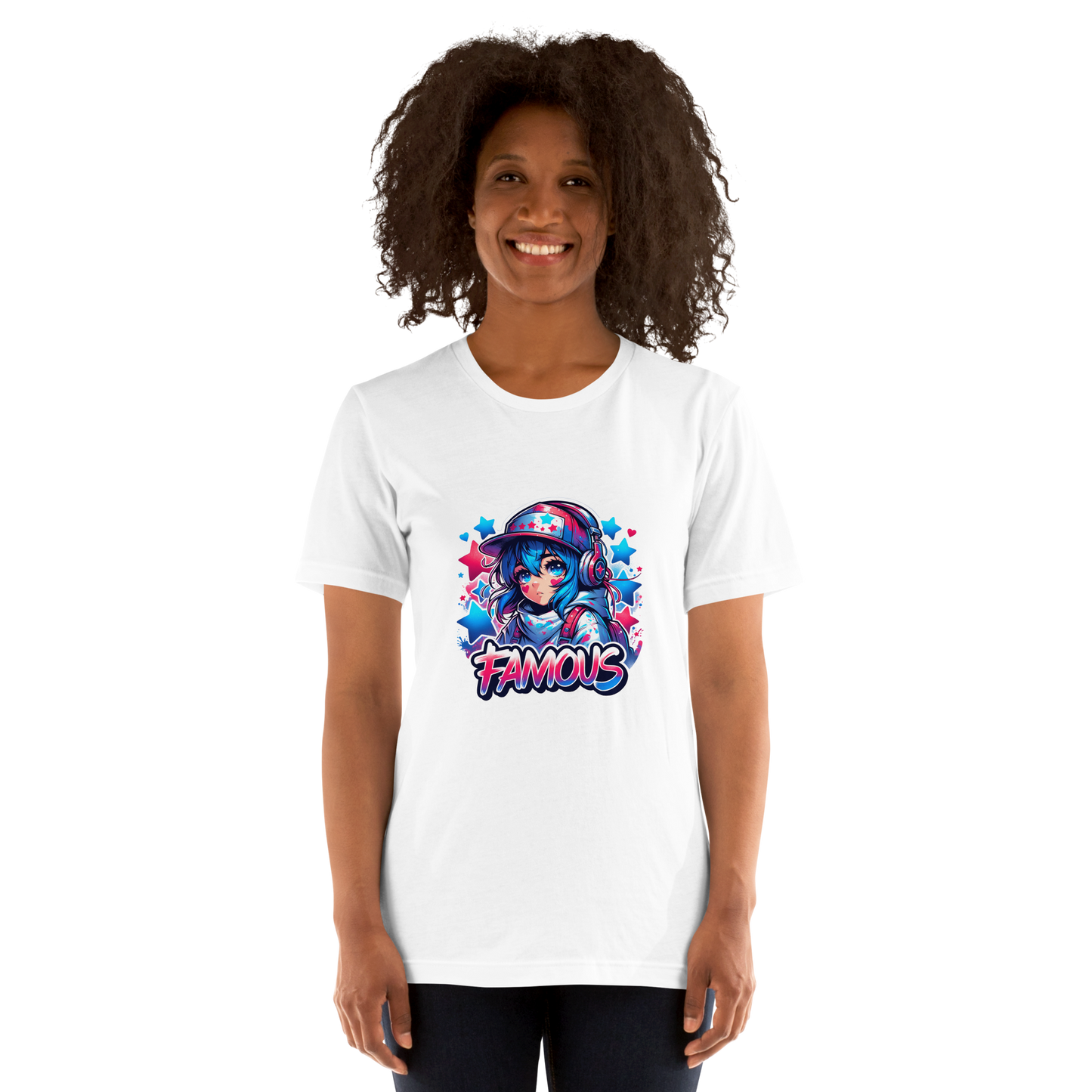 T-shirt - Graffiti Street Art Anime Girls - Famous