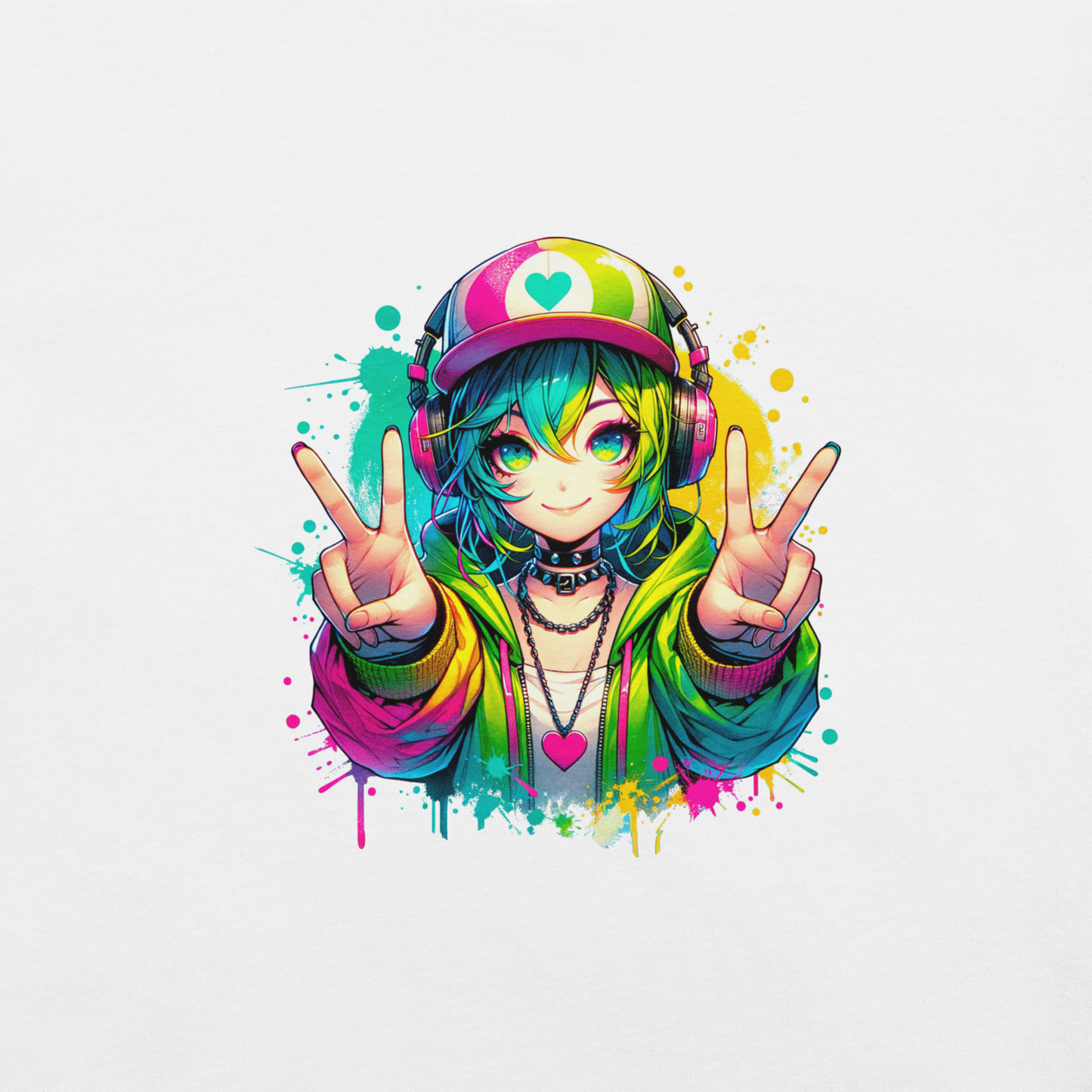 T-shirt - Graffiti Street Art Anime Girls