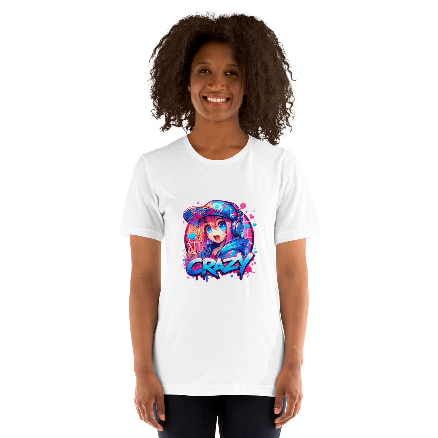 T-shirt - Graffiti Street Art Anime Girls - Crazy 2