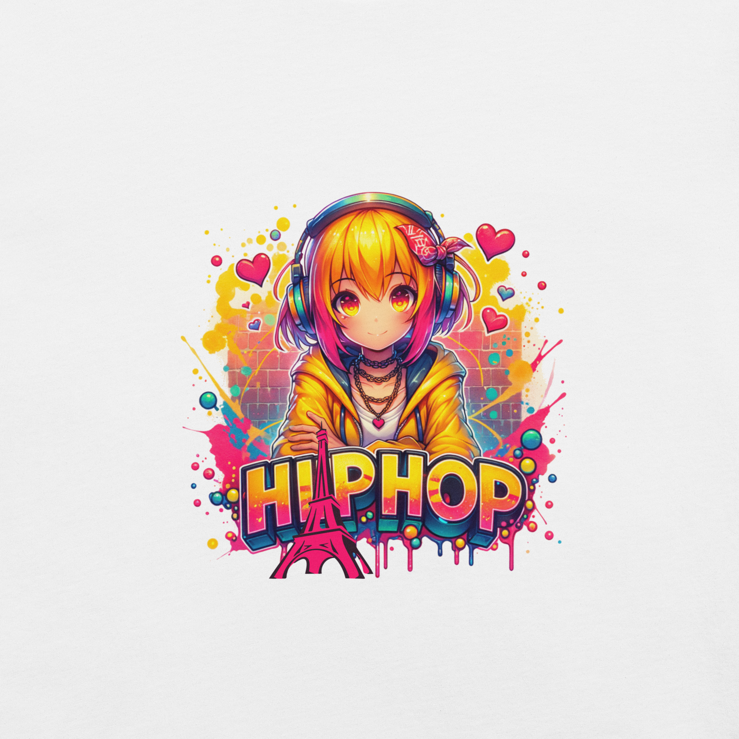 T-shirt - Graffiti Street Art Anime Girls - Hiphop