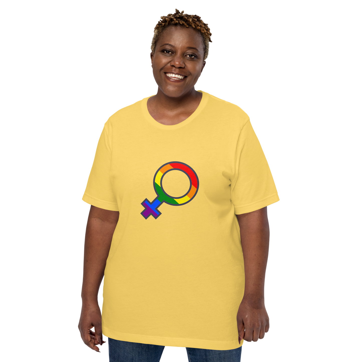 T-shirt - Love with Pride - Female gender symbol rainbow