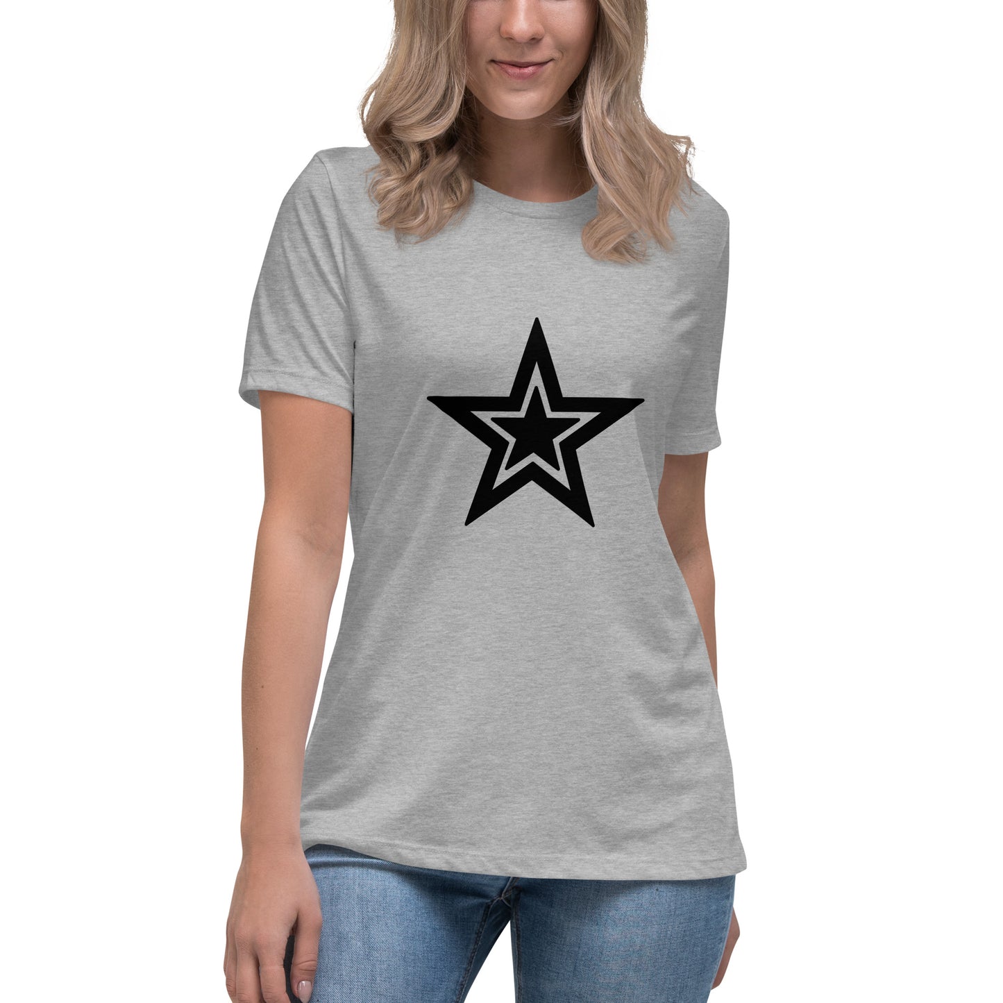 Women's Relaxed T-shirt - Twinkle stars - Star within a star