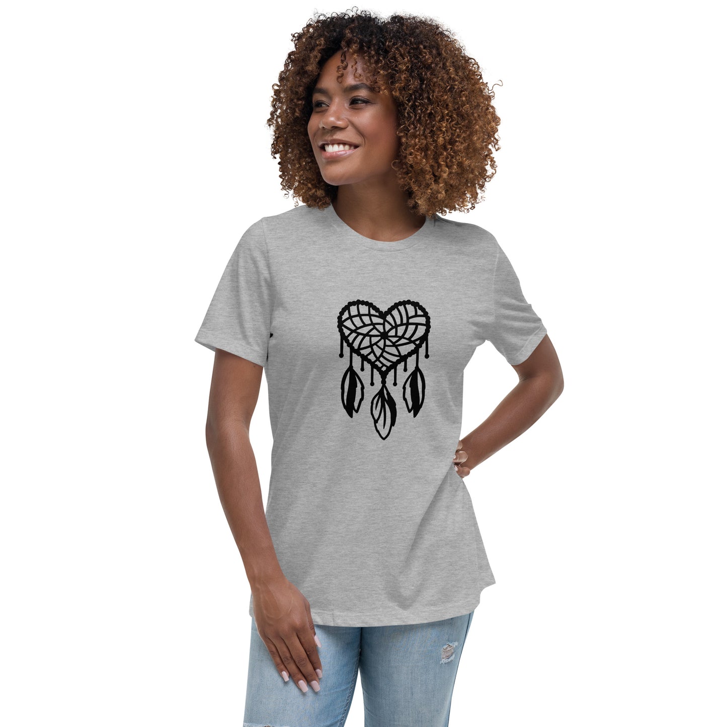 Women's Relaxed T-shirt - Dream catchers - Dream catcher heart