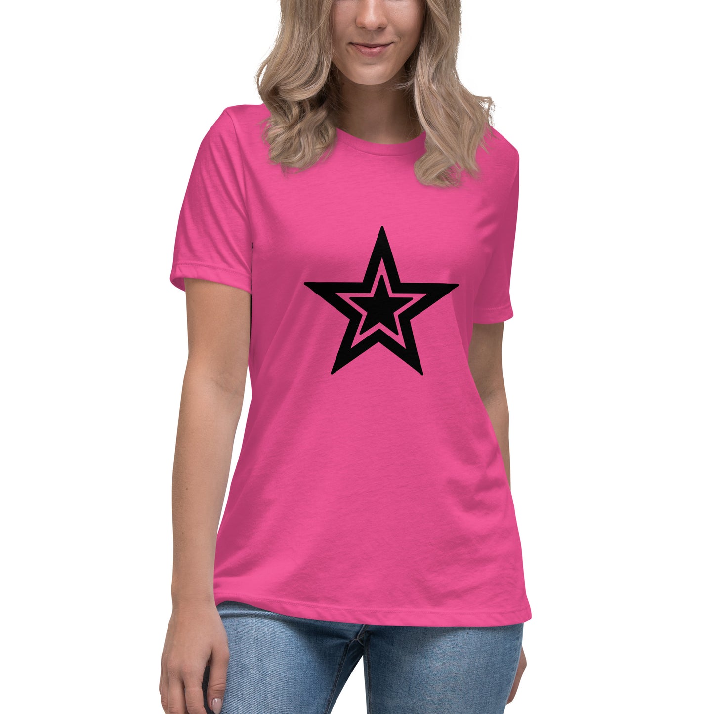 Women's Relaxed T-shirt - Twinkle stars - Star within a star