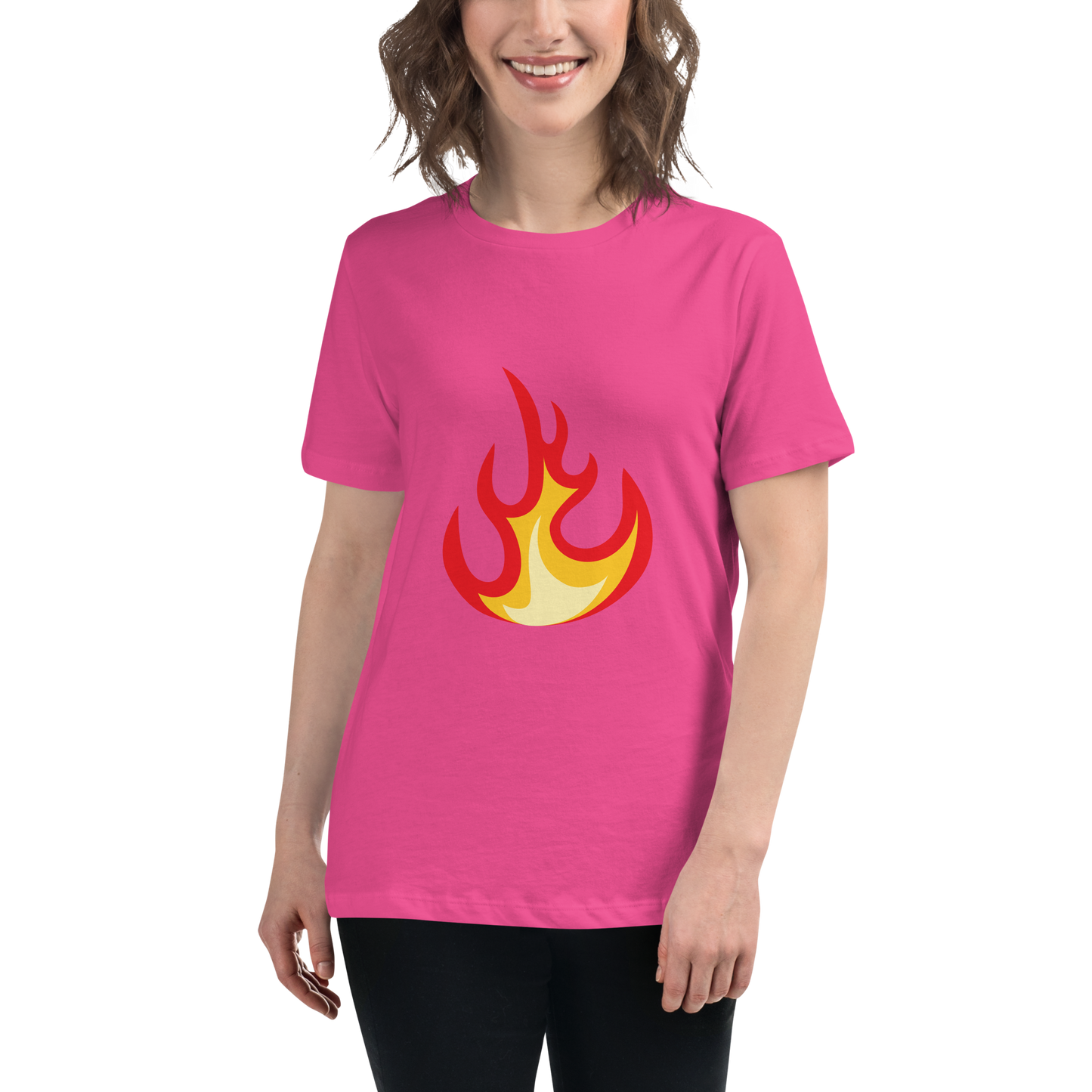 Women's Relaxed T-shirt - Flames & fire - Wild fire