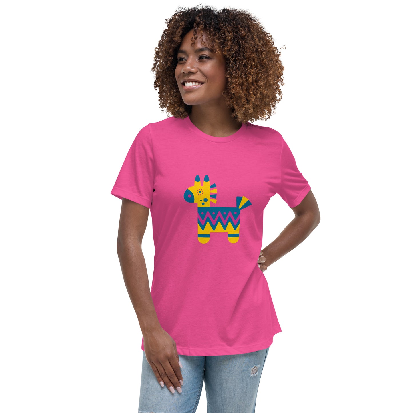 Women's Relaxed T-shirt - Touch of Mexico - Mexican pinata