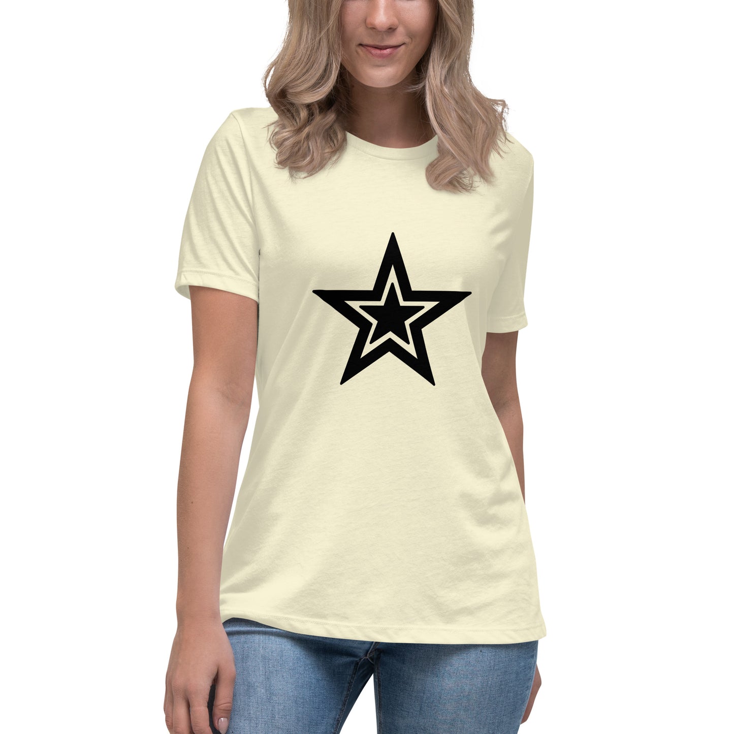 Women's Relaxed T-shirt - Twinkle stars - Star within a star