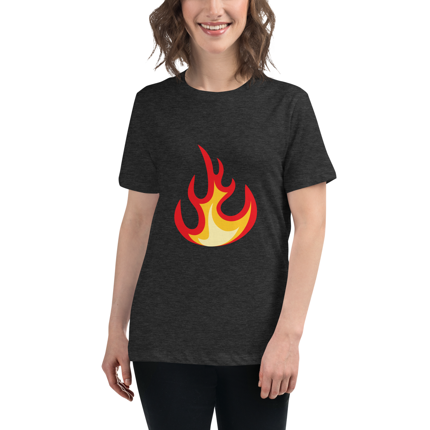 Women's Relaxed T-shirt - Flames & fire - Wild fire