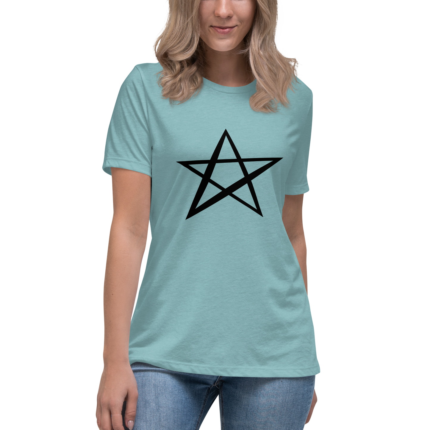 Women's Relaxed T-shirt - Twinkle stars - Pentagon star