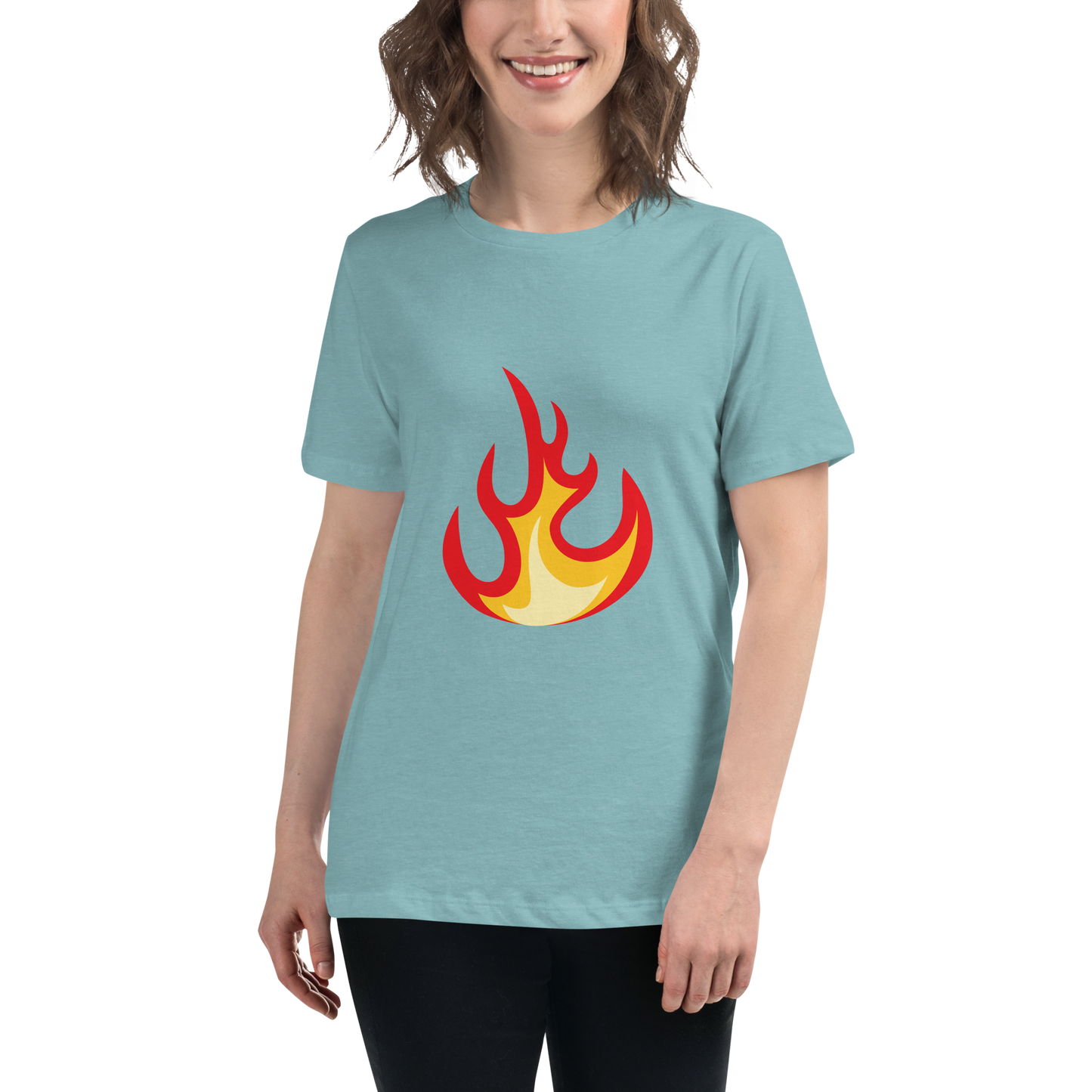 Women's Relaxed T-shirt - Flames & fire - Wild fire