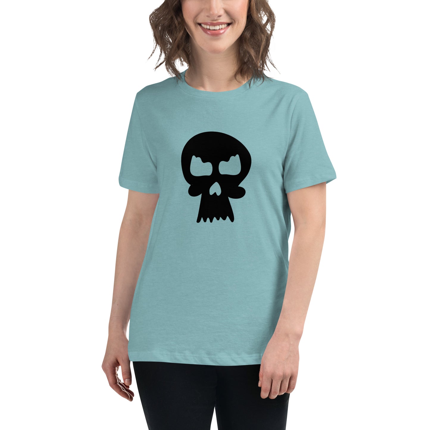 Women's Relaxed T-shirt - Skulls - Angry skull