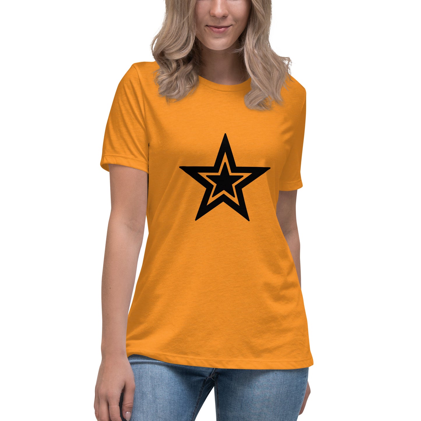 Women's Relaxed T-shirt - Twinkle stars - Star within a star