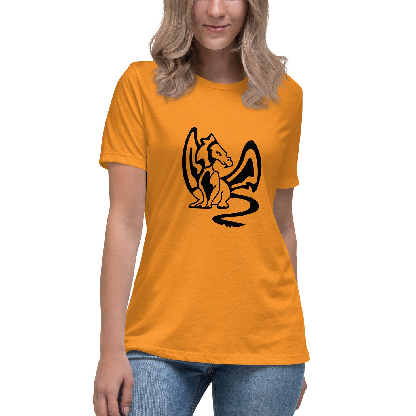 Women's Relaxed T-shirt - Dragons - Dragon with wings