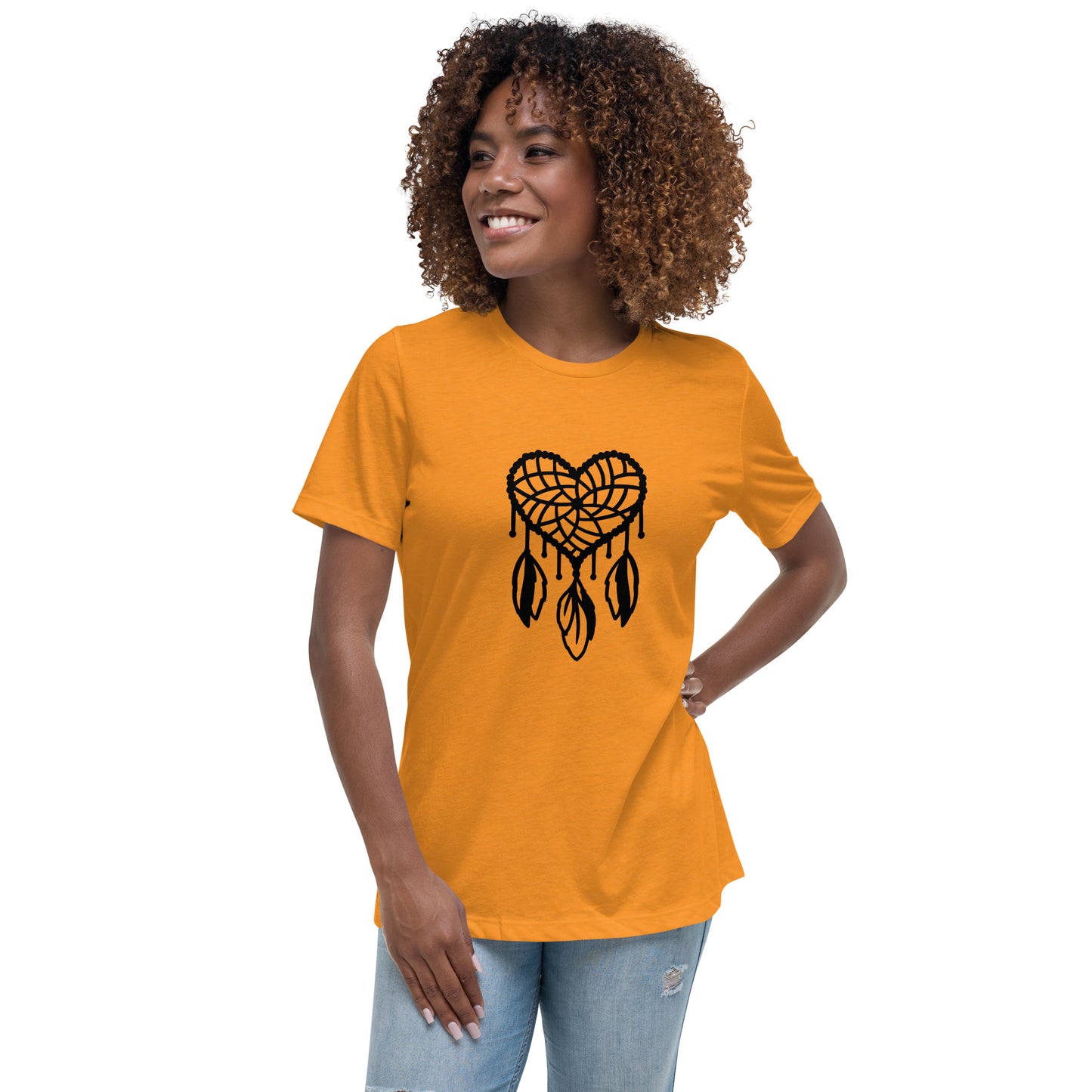 Women's Relaxed T-shirt - Dream catchers - Dream catcher heart