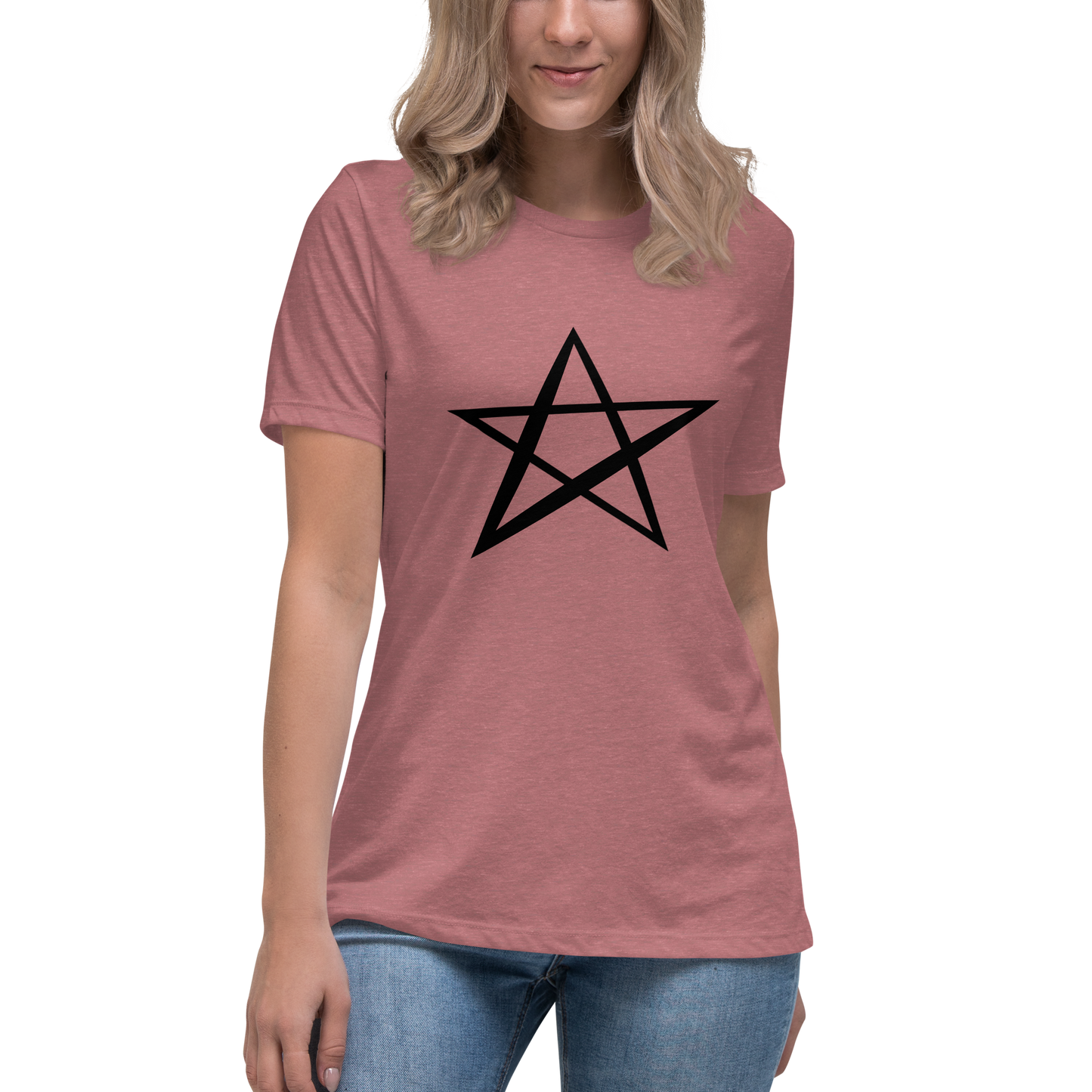 Women's Relaxed T-shirt - Twinkle stars - Pentagon star