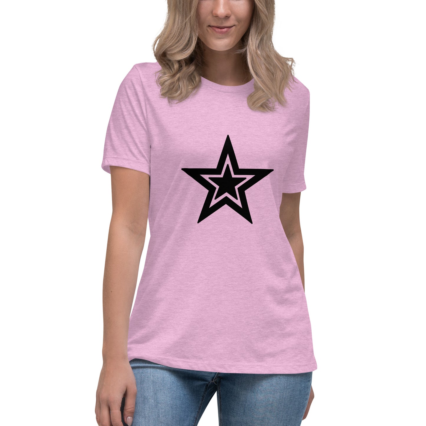 Women's Relaxed T-shirt - Twinkle stars - Star within a star