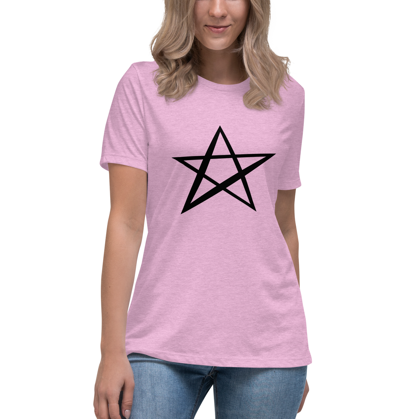 Women's Relaxed T-shirt - Twinkle stars - Pentagon star