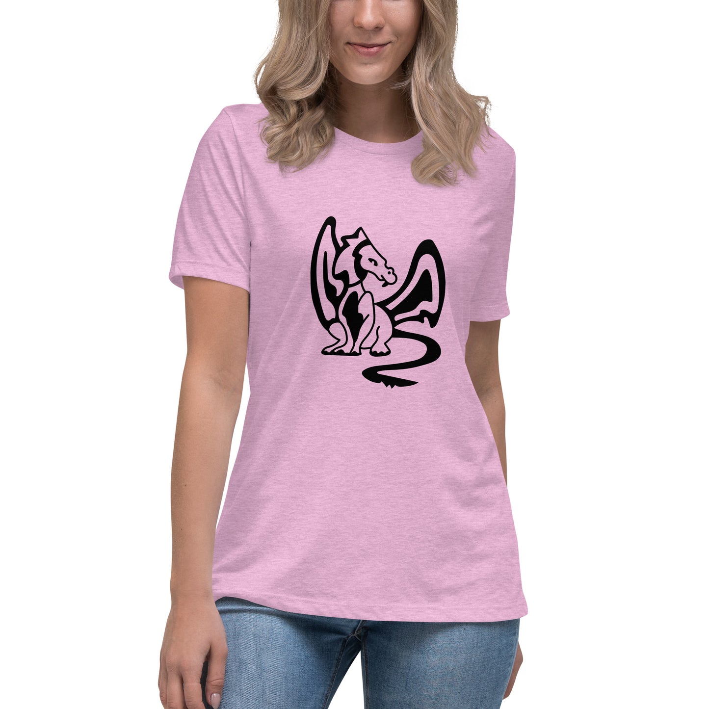 Women's Relaxed T-shirt - Dragons - Dragon with wings