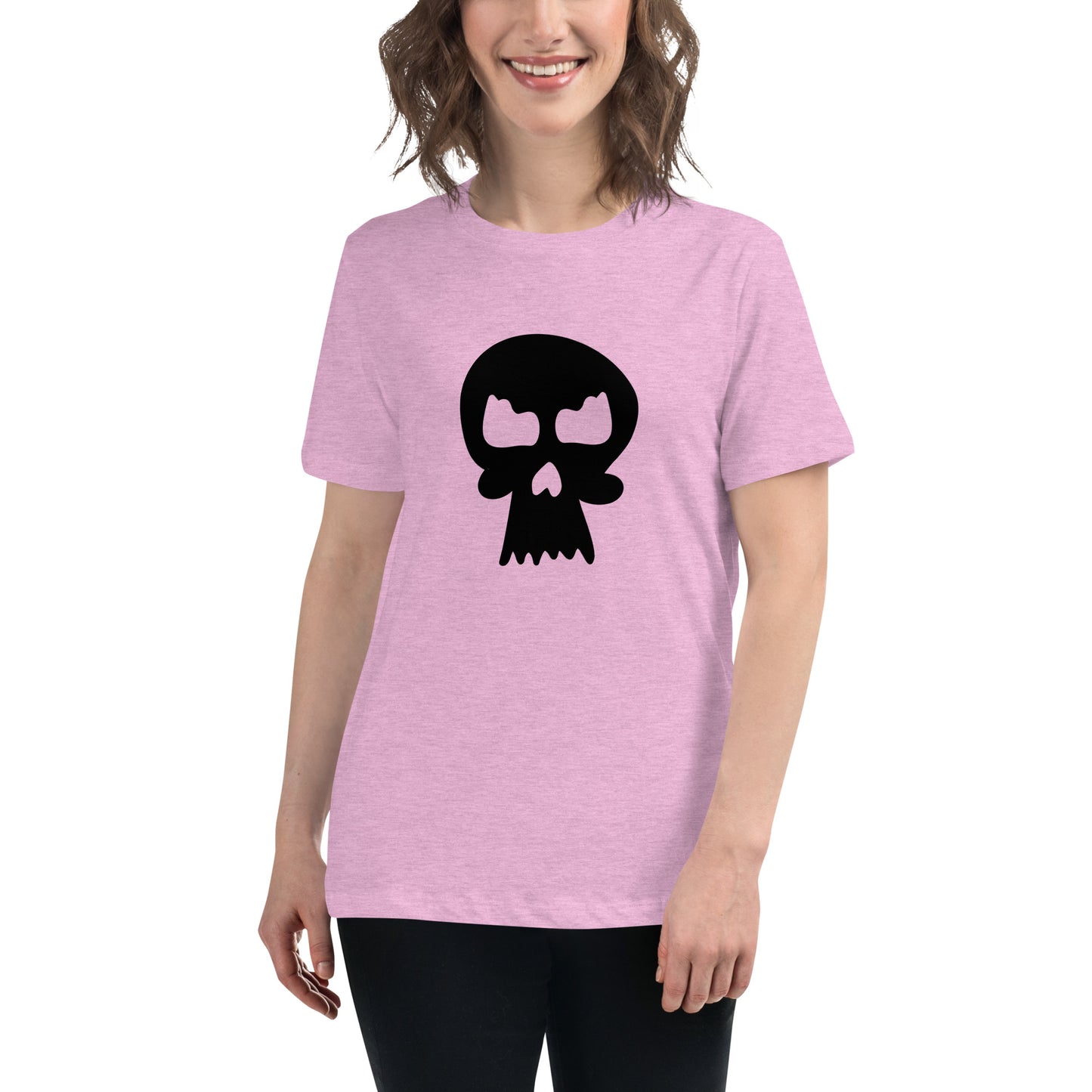 Women's Relaxed T-shirt - Skulls - Angry skull