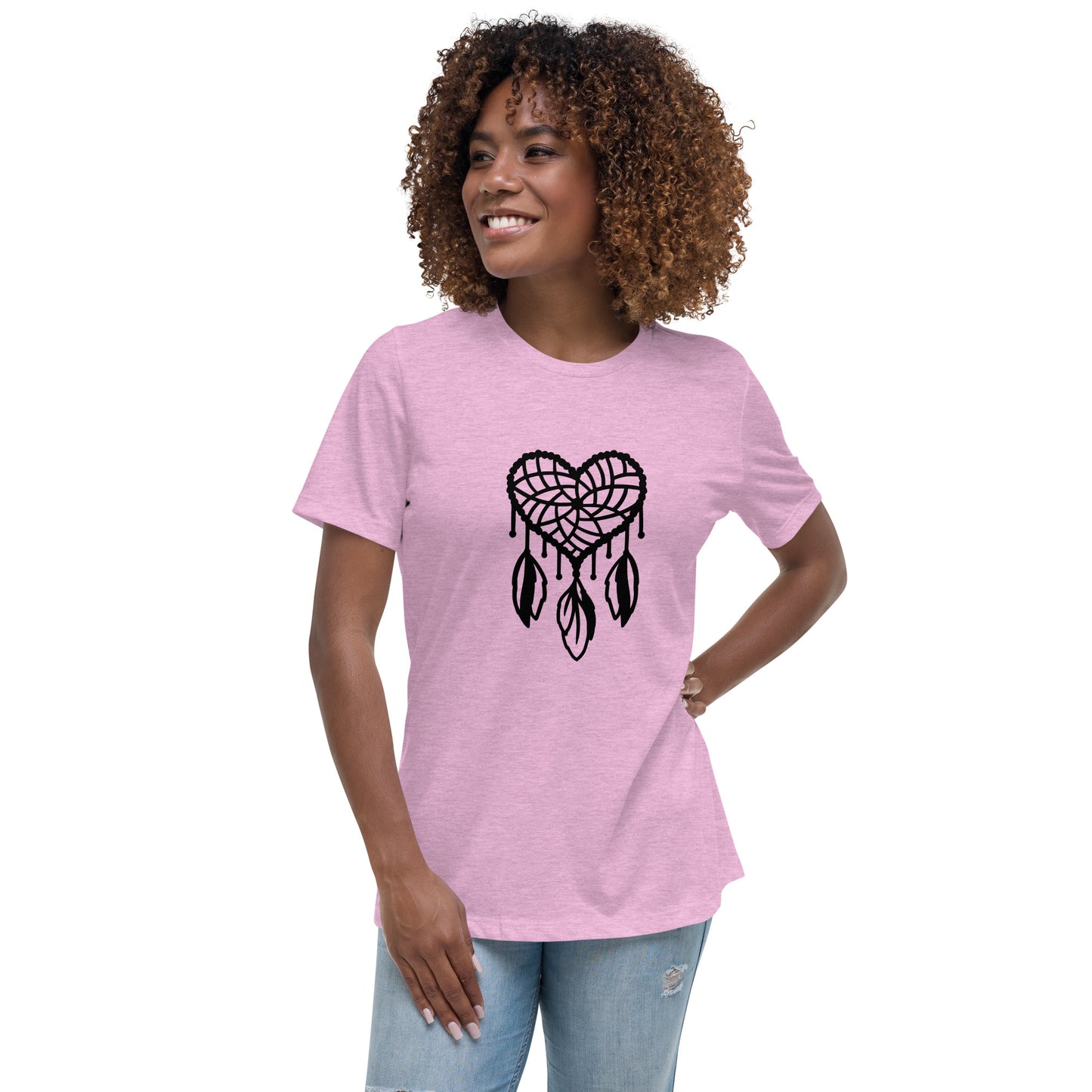 Women's Relaxed T-shirt - Dream catchers - Dream catcher heart