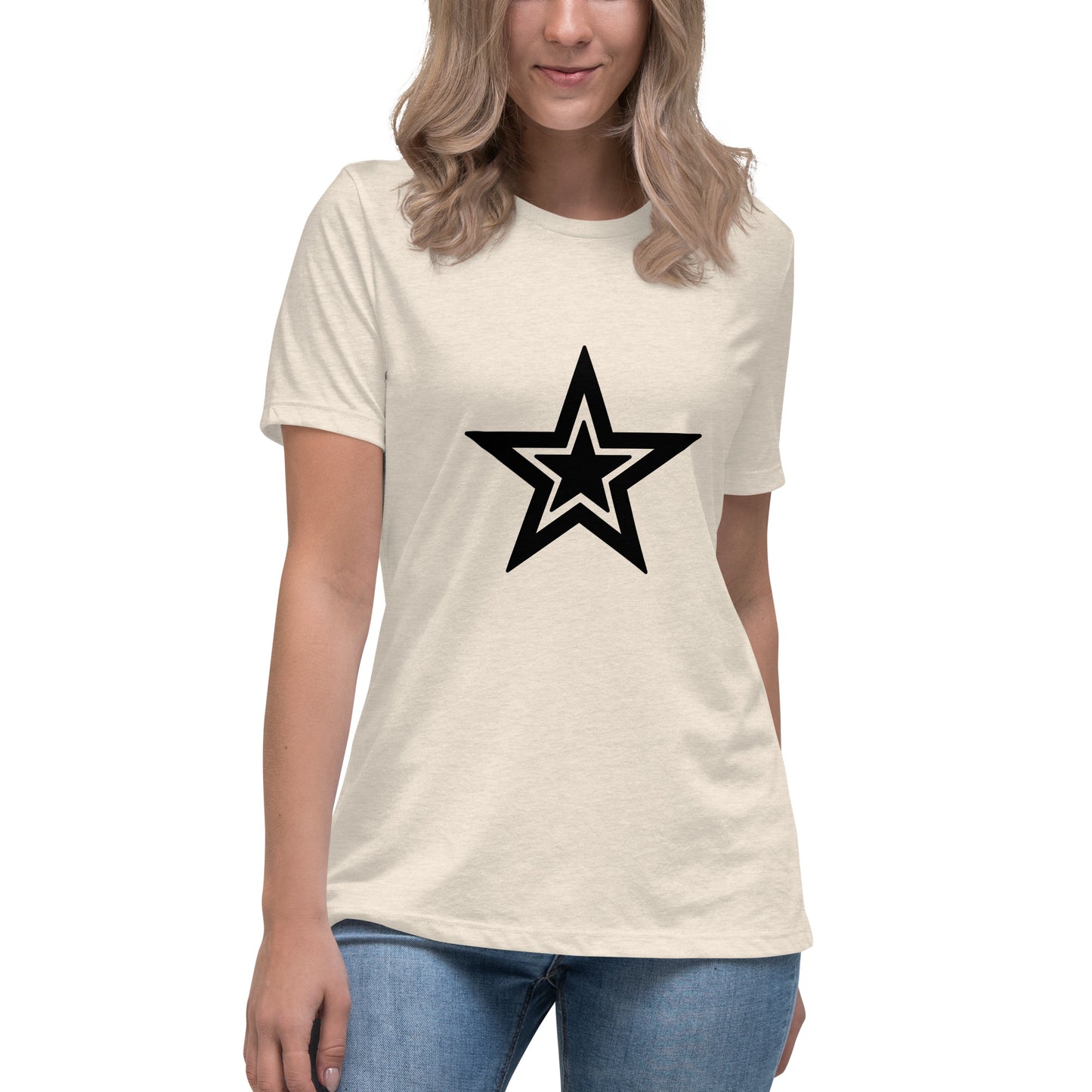 Women's Relaxed T-shirt - Twinkle stars - Star within a star