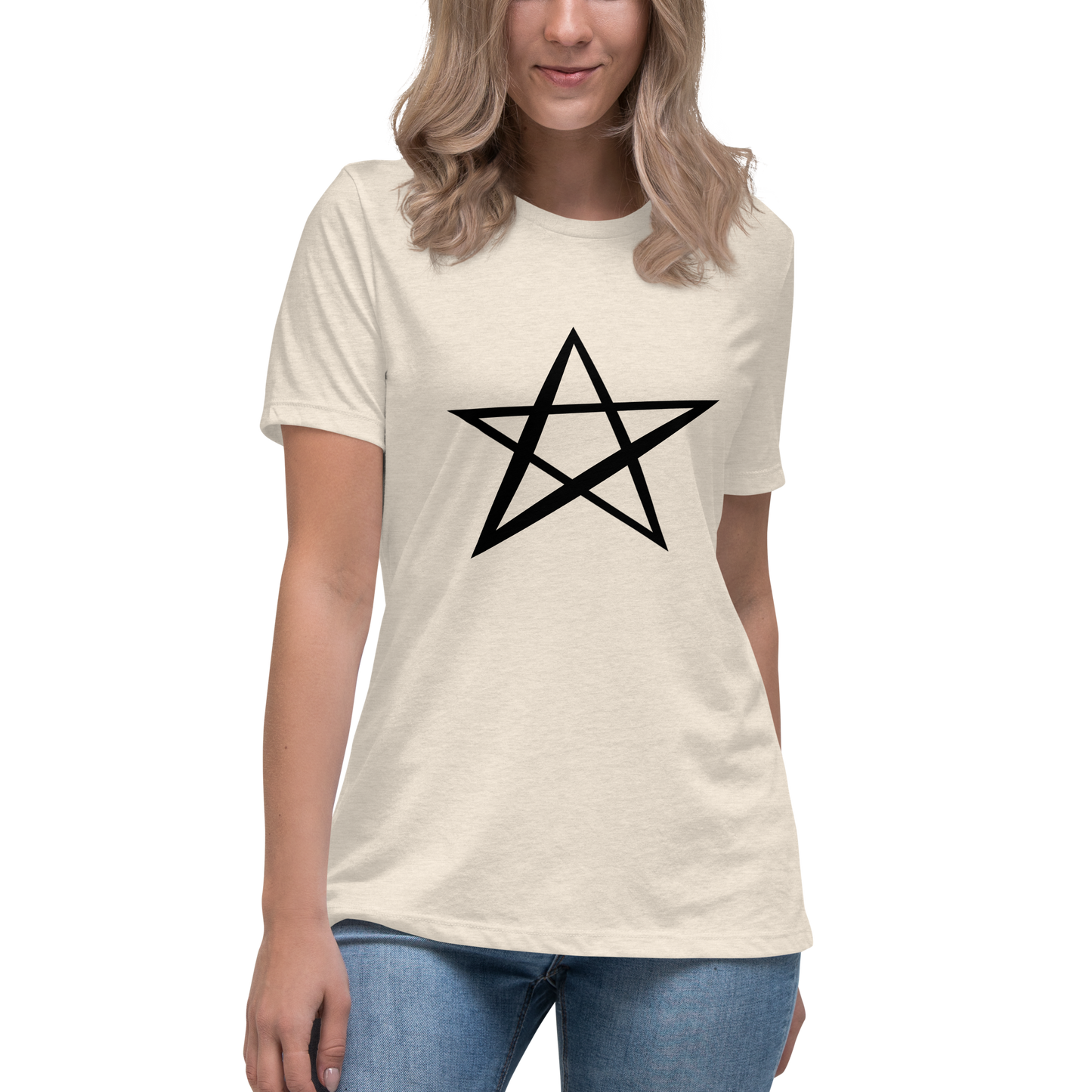 Women's Relaxed T-shirt - Twinkle stars - Pentagon star