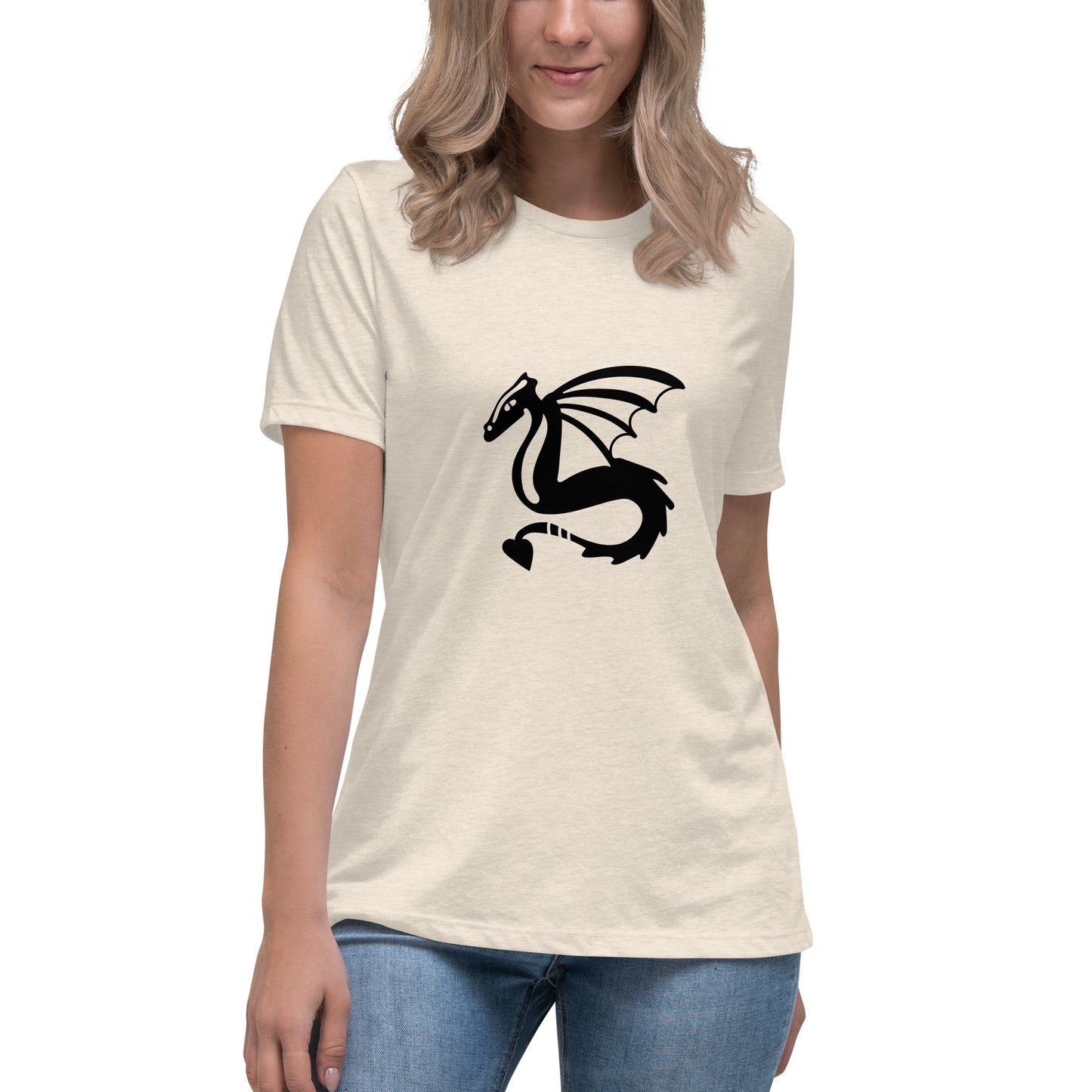 Women's Relaxed T-shirt - Dragons - Flying dragon