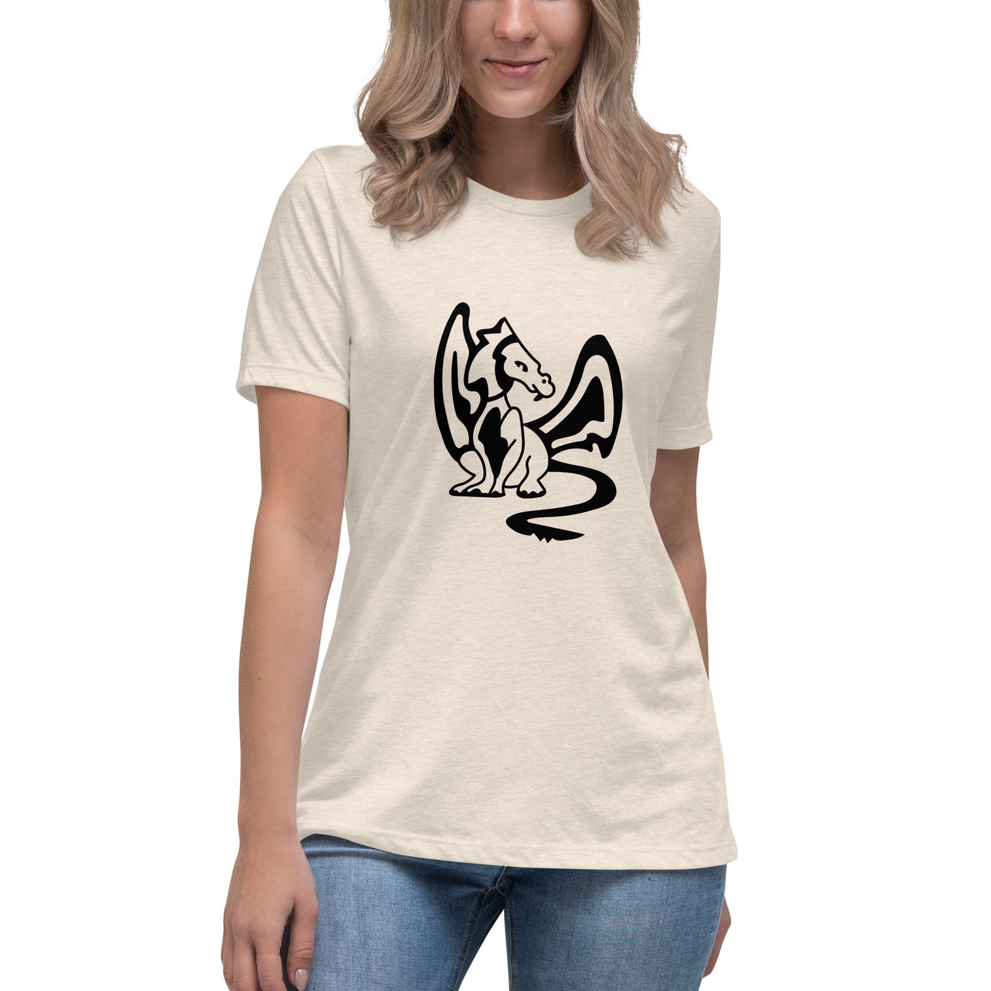 Women's Relaxed T-shirt - Dragons - Dragon with wings