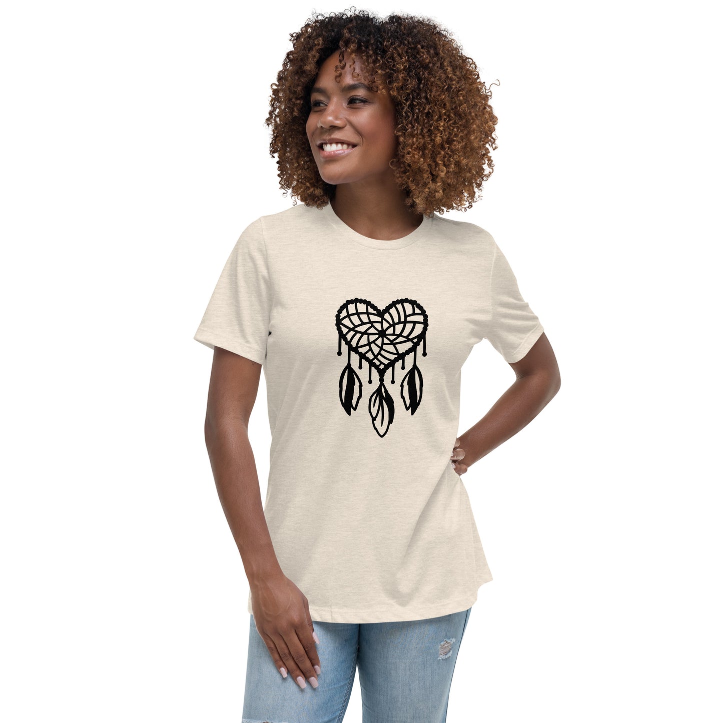 Women's Relaxed T-shirt - Dream catchers - Dream catcher heart