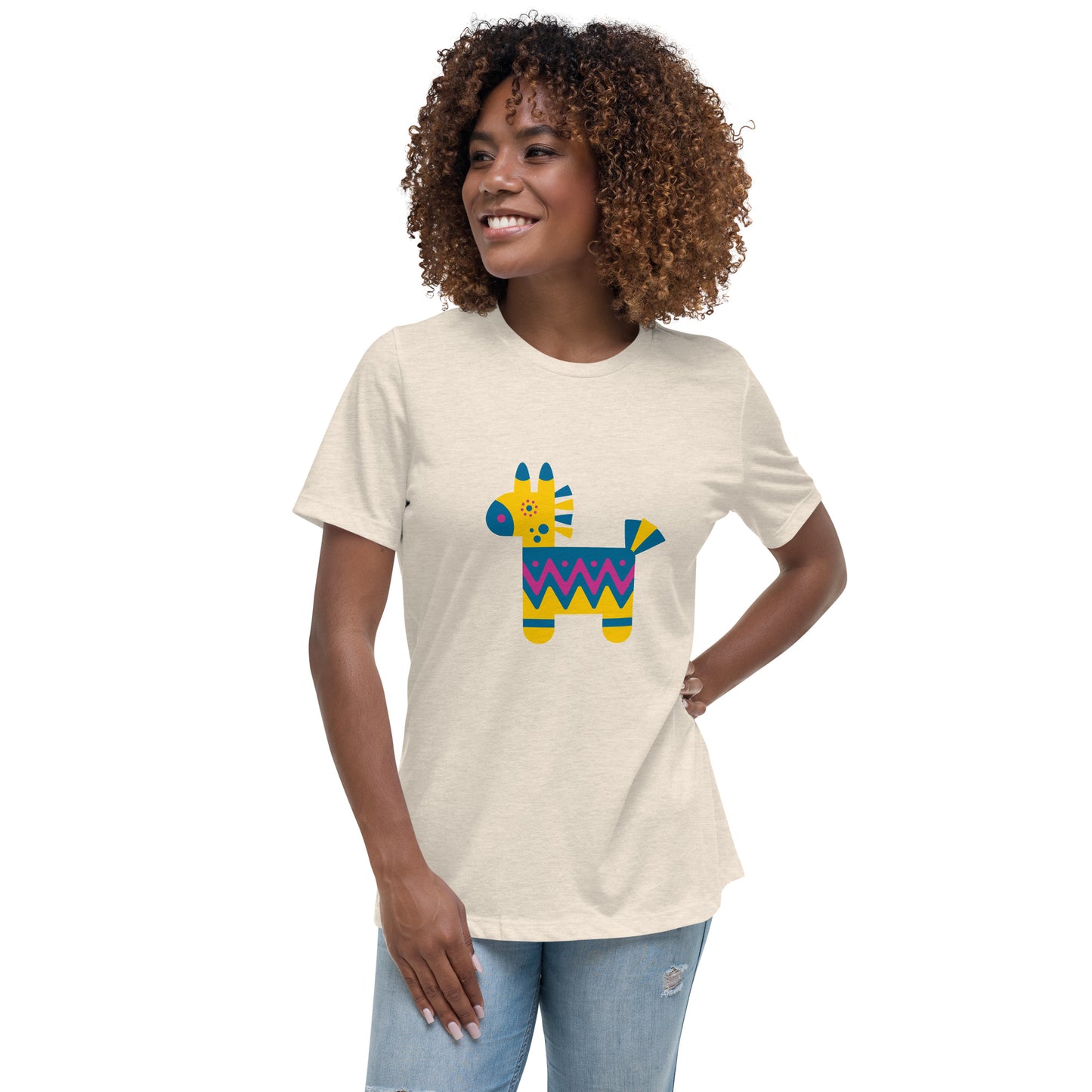 Women's Relaxed T-shirt - Touch of Mexico - Mexican pinata