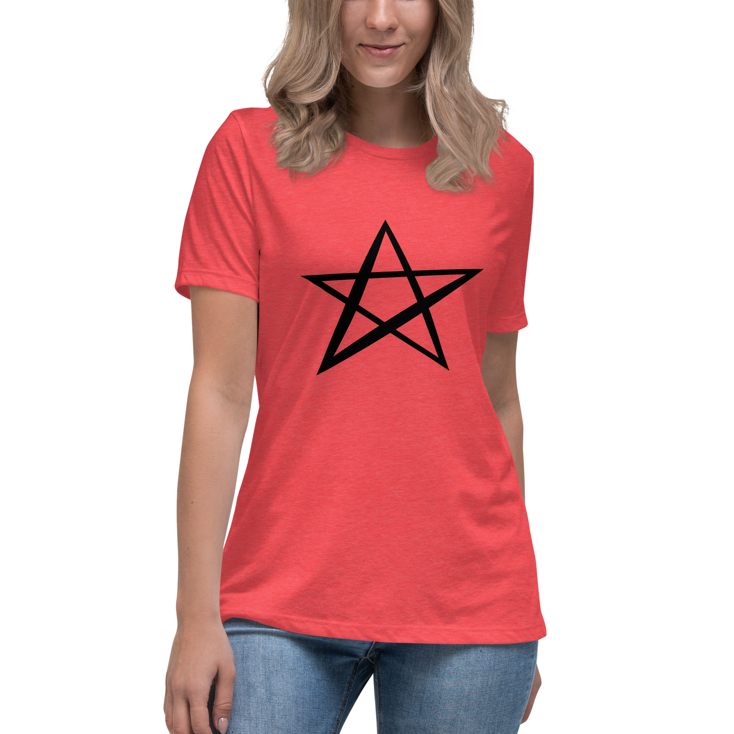 Women's Relaxed T-shirt - Twinkle stars - Pentagon star