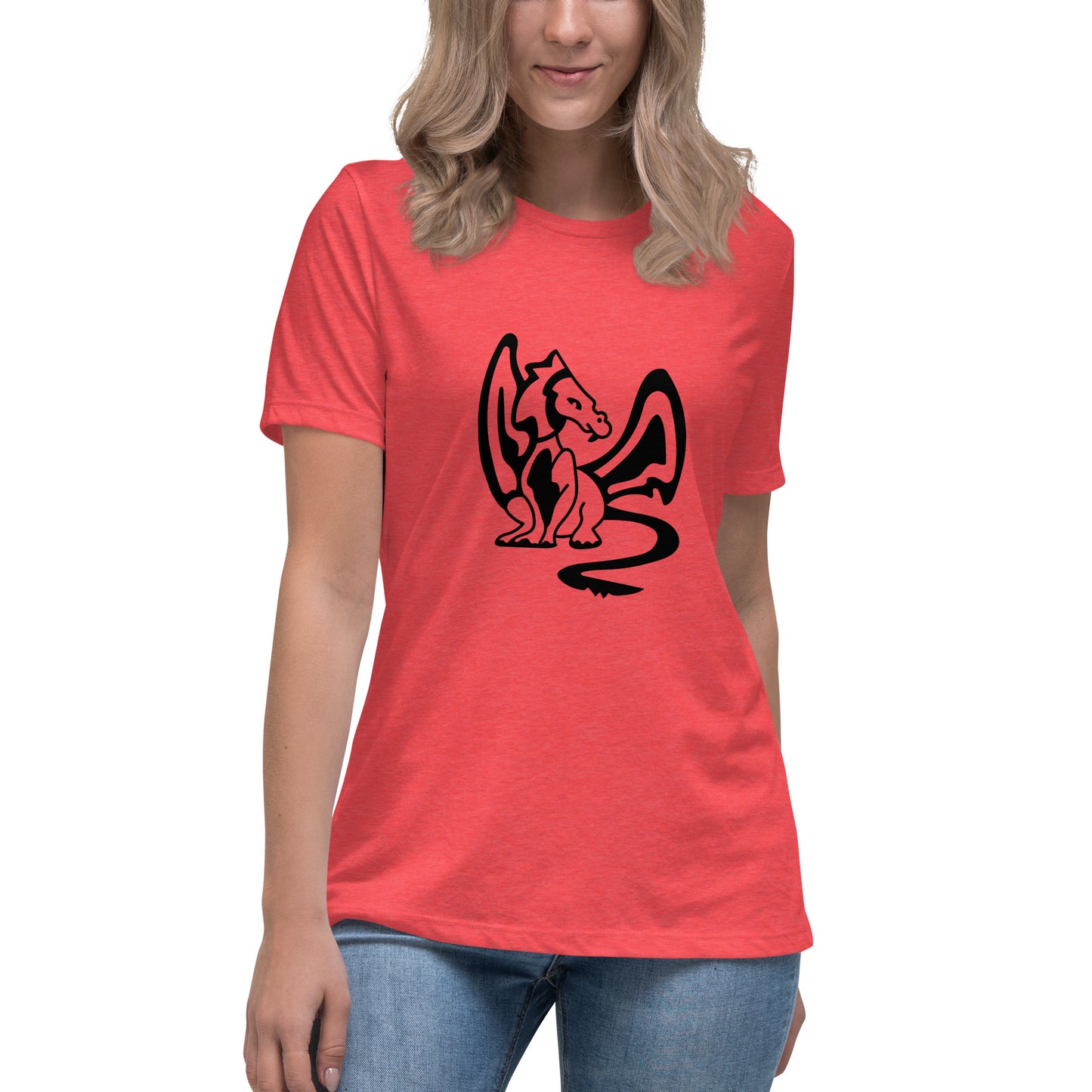 Women's Relaxed T-shirt - Dragons - Dragon with wings