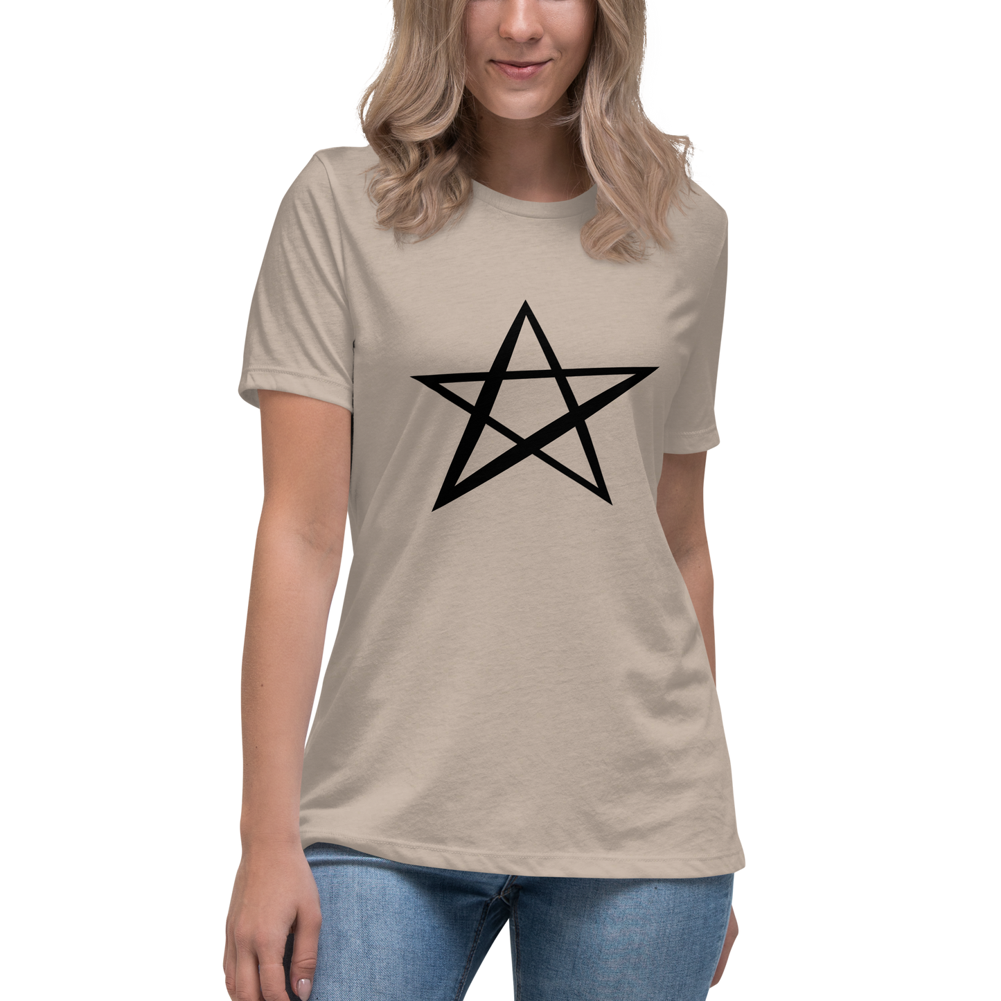 Women's Relaxed T-shirt - Twinkle stars - Pentagon star