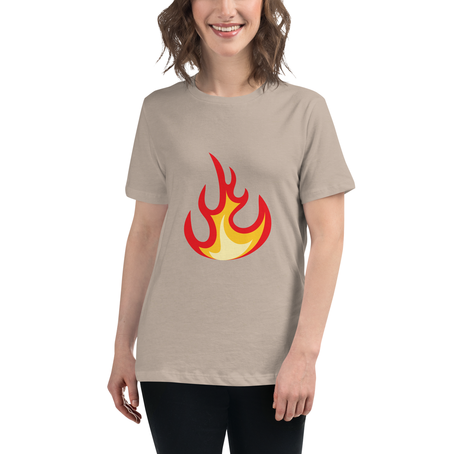 Women's Relaxed T-shirt - Flames & fire - Wild fire