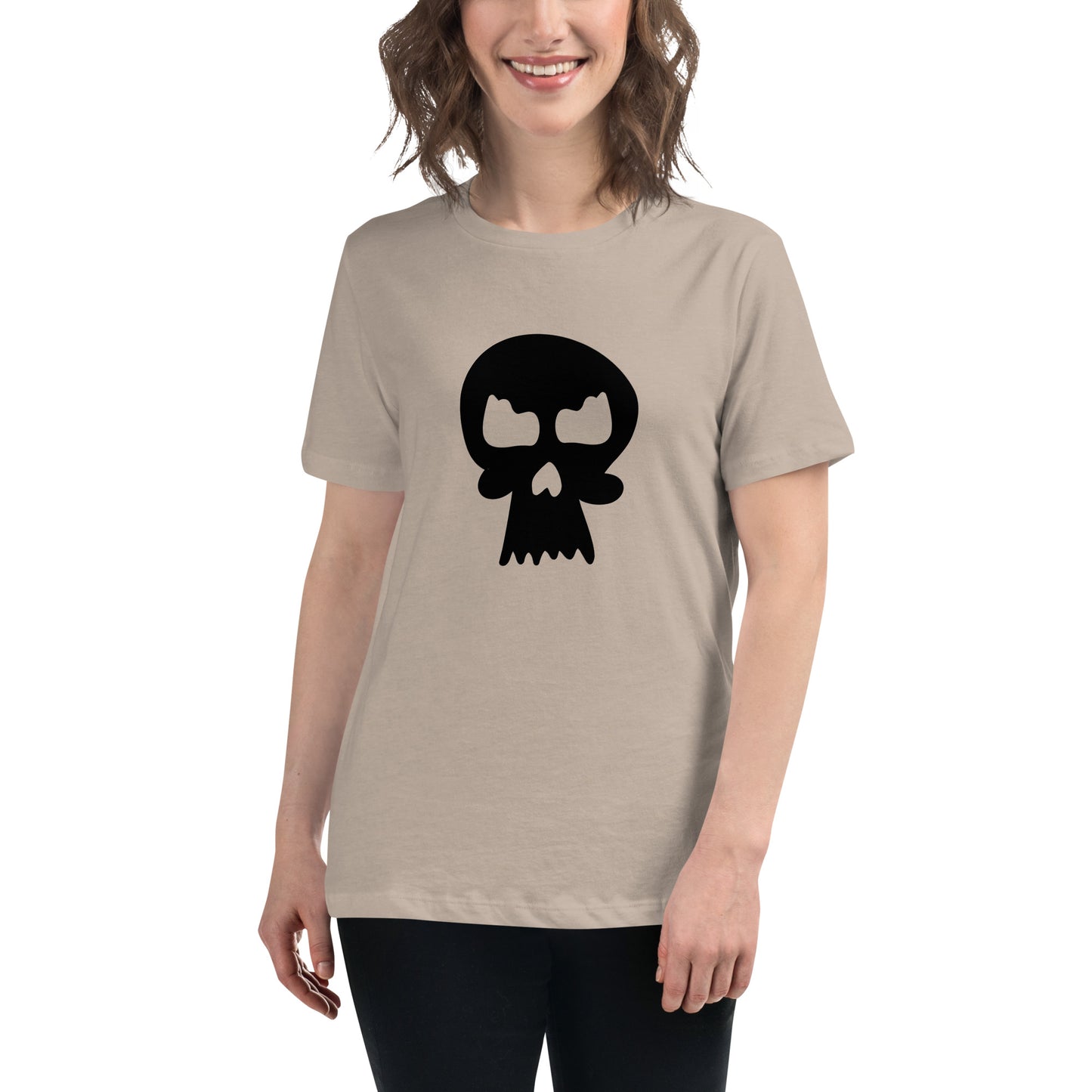 Women's Relaxed T-shirt - Skulls - Angry skull