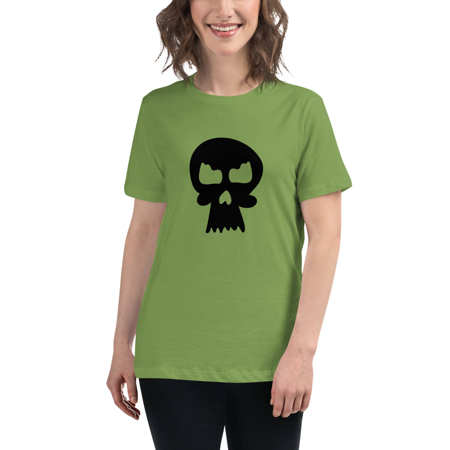 Women's Relaxed T-shirt - Skulls - Angry skull