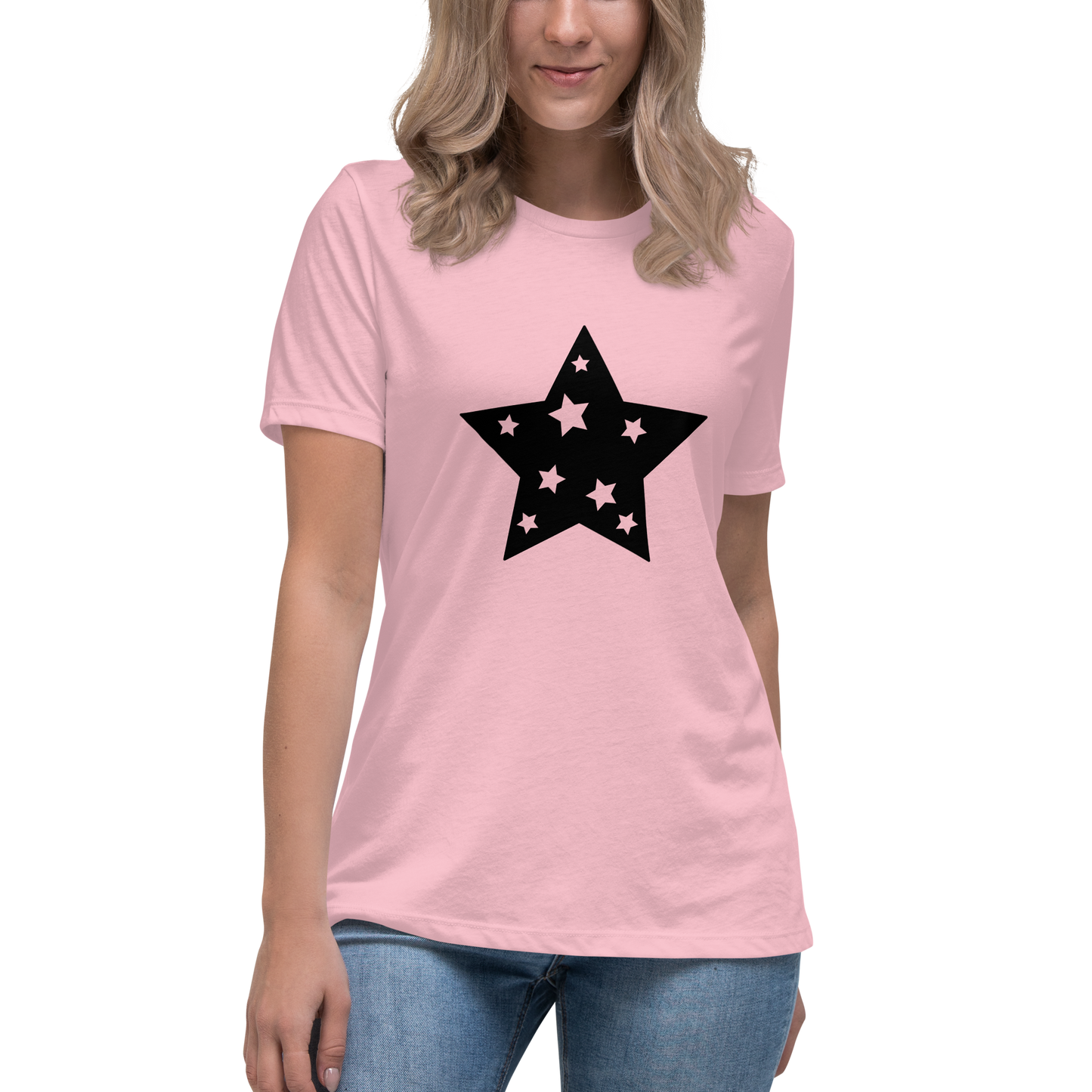 Women's Relaxed T-shirt - Twinkle stars - Small stars within a star