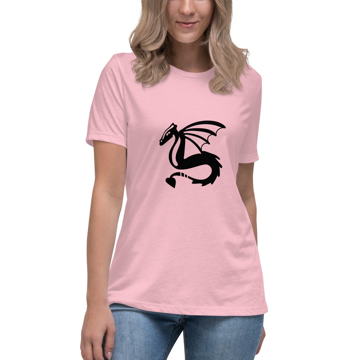 Women's Relaxed T-shirt - Dragons - Flying dragon