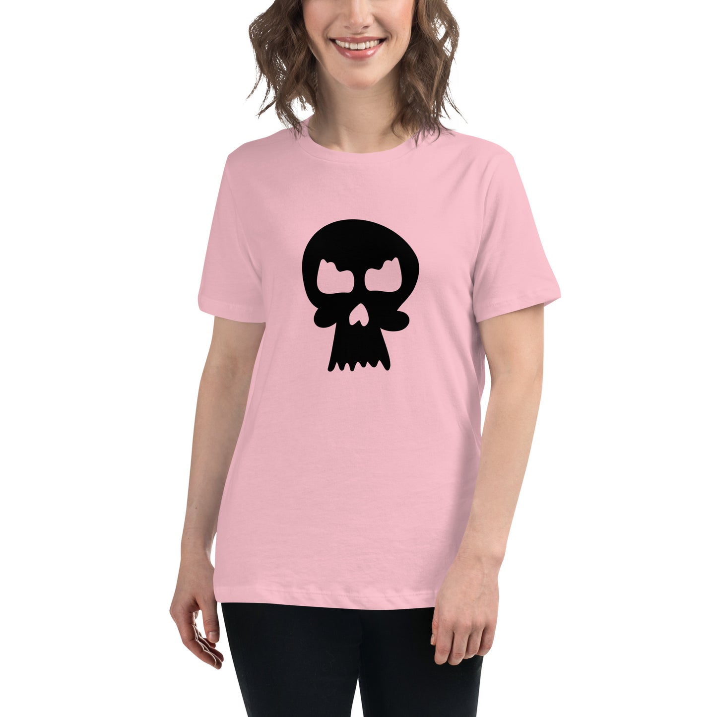 Women's Relaxed T-shirt - Skulls - Angry skull