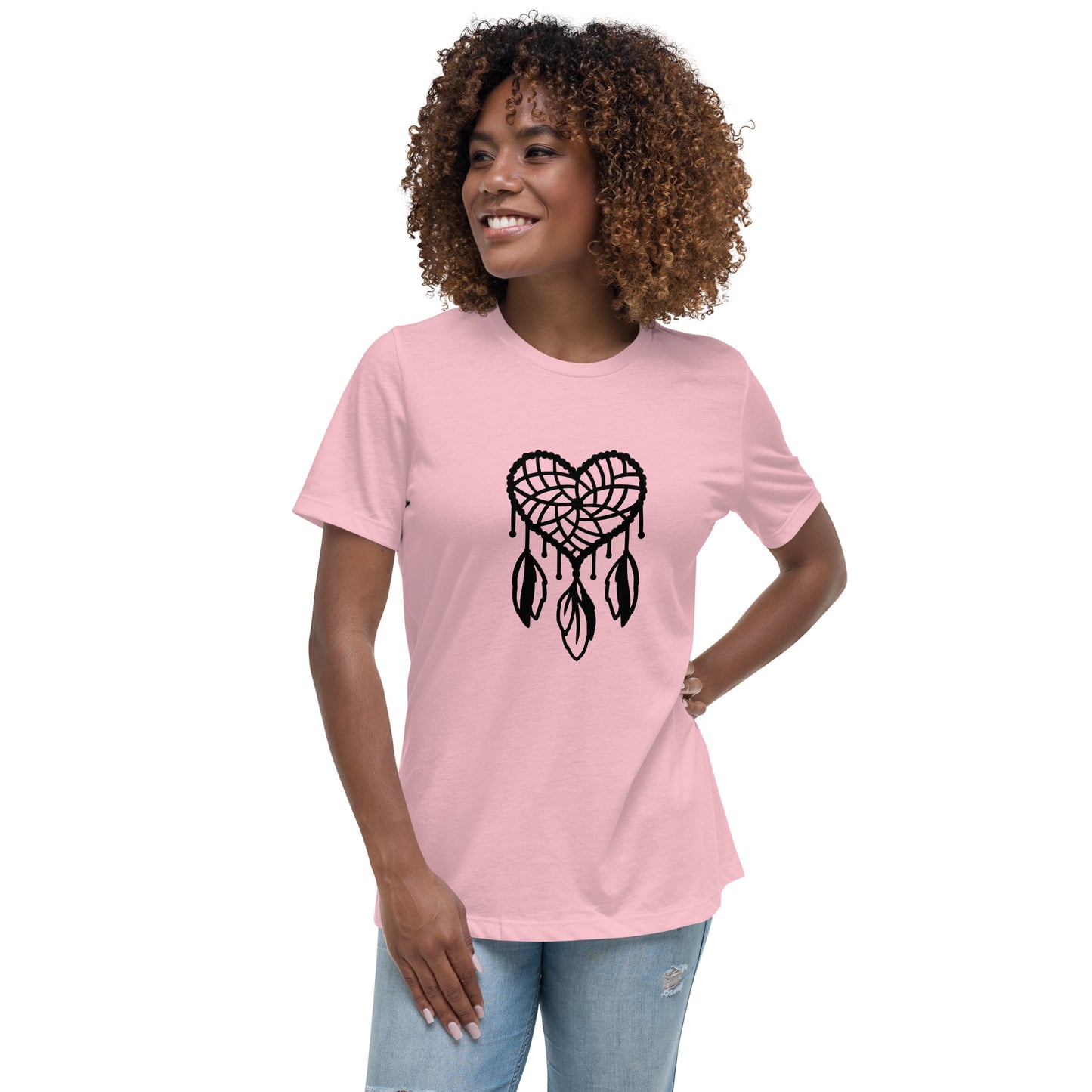 Women's Relaxed T-shirt - Dream catchers - Dream catcher heart