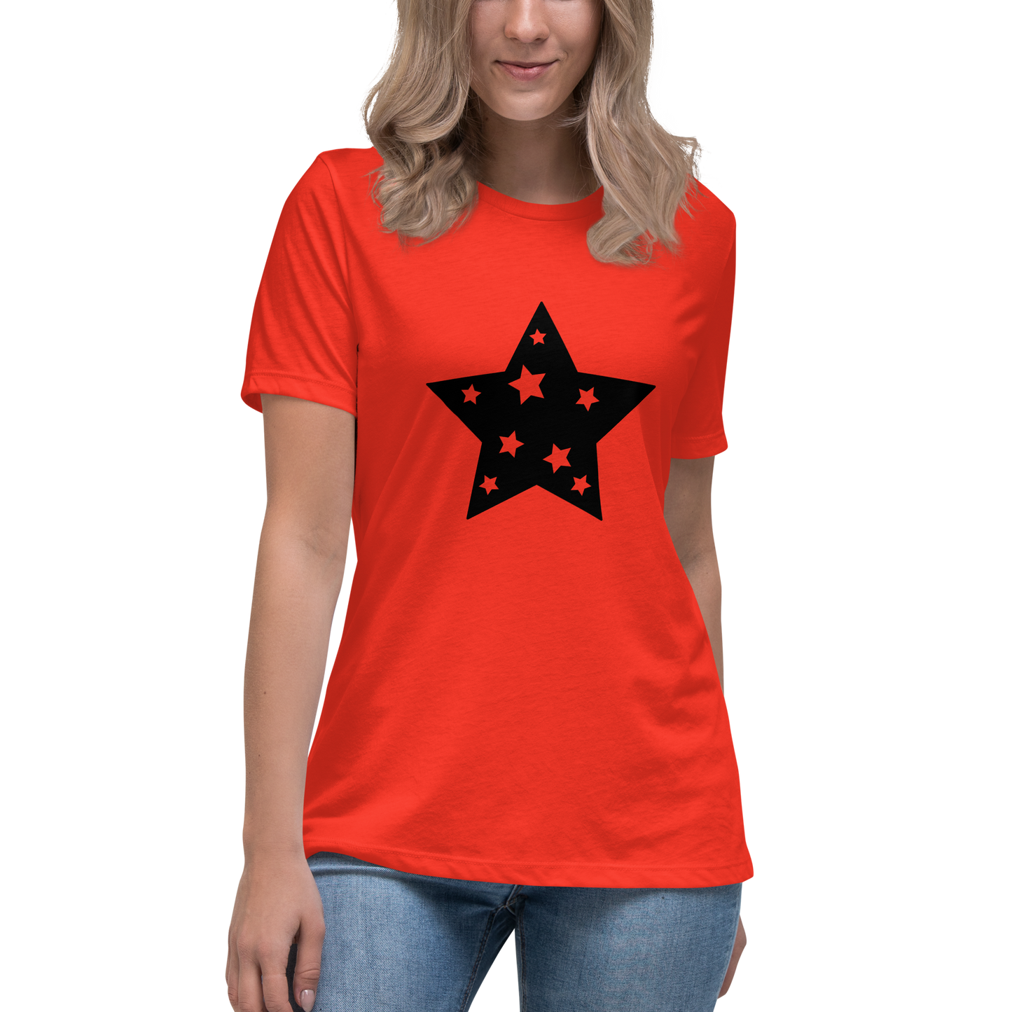 Women's Relaxed T-shirt - Twinkle stars - Small stars within a star