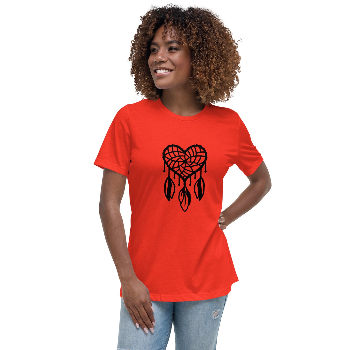 Women's Relaxed T-shirt - Dream catchers - Dream catcher heart