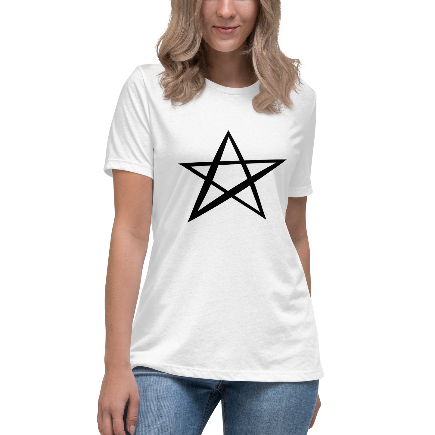 Women's Relaxed T-shirt - Twinkle stars - Pentagon star