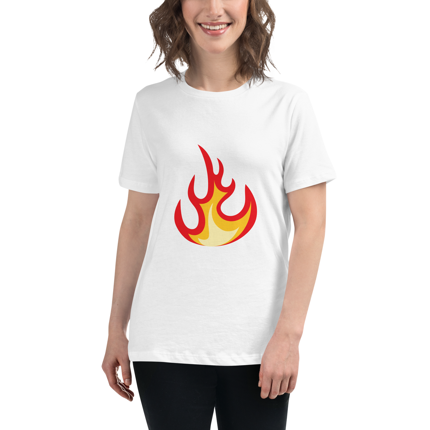 Women's Relaxed T-shirt - Flames & fire - Wild fire