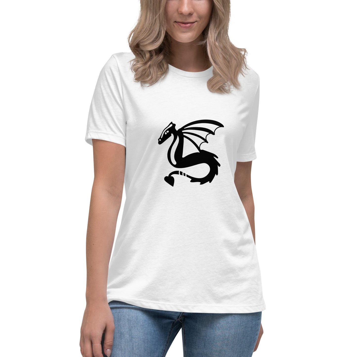 Women's Relaxed T-shirt - Dragons - Flying dragon