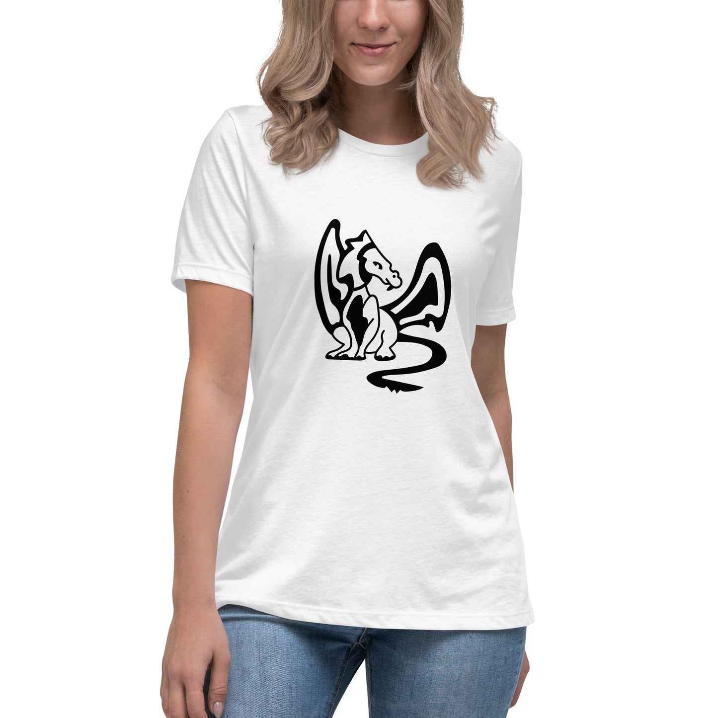 Women's Relaxed T-shirt - Dragons - Dragon with wings