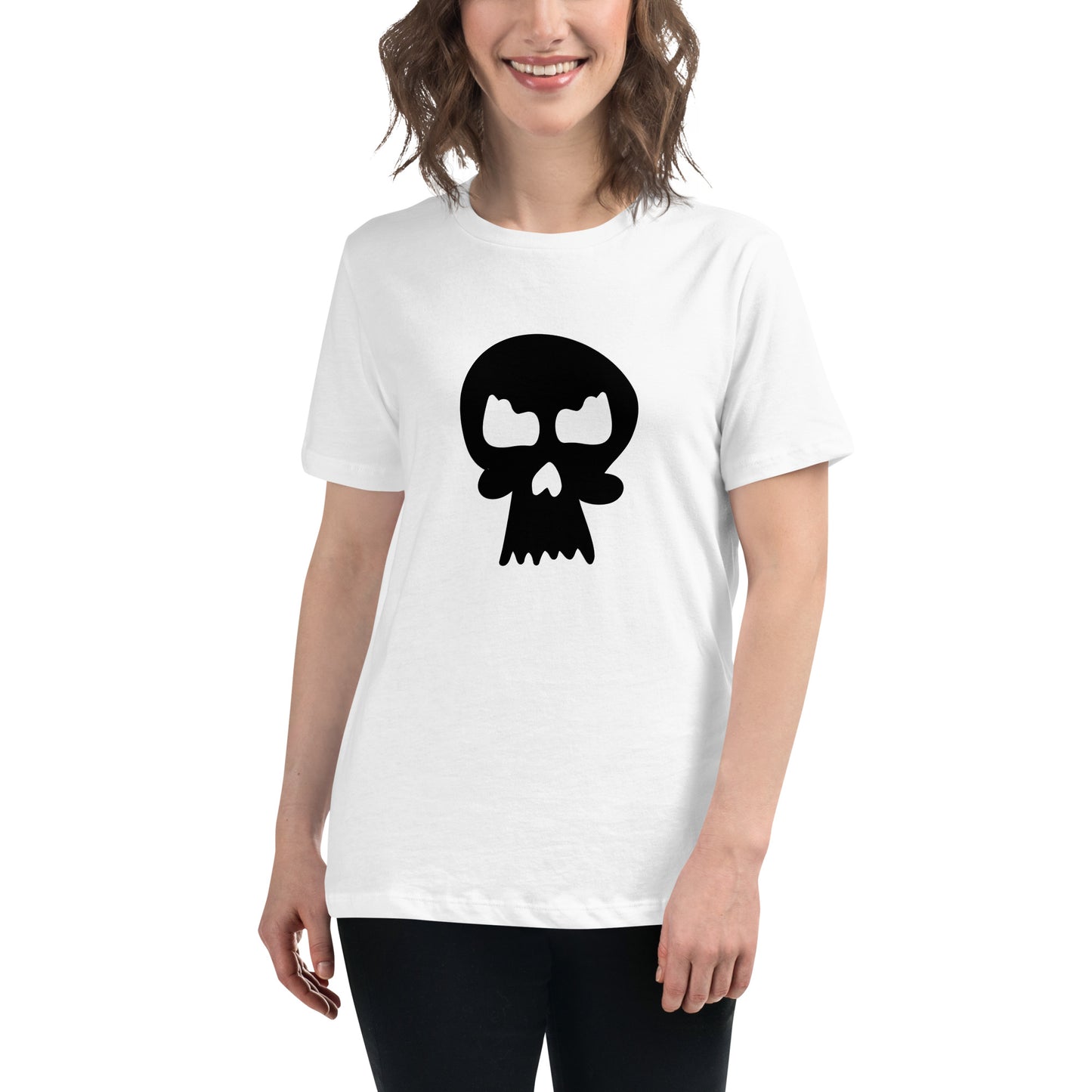 Women's Relaxed T-shirt - Skulls - Angry skull